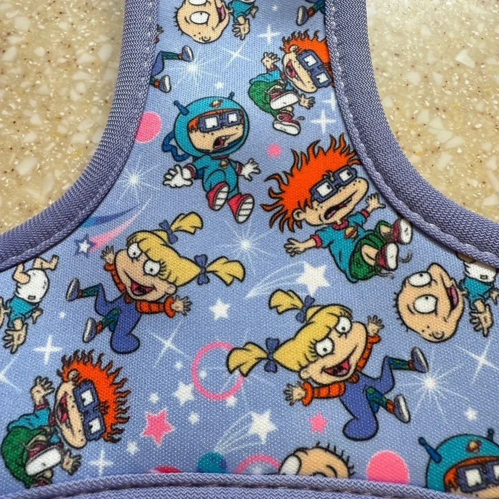 Nickelodeon Rugrats Sassy and Woof Adjustable Pet Harness Blue and Purple Sz L